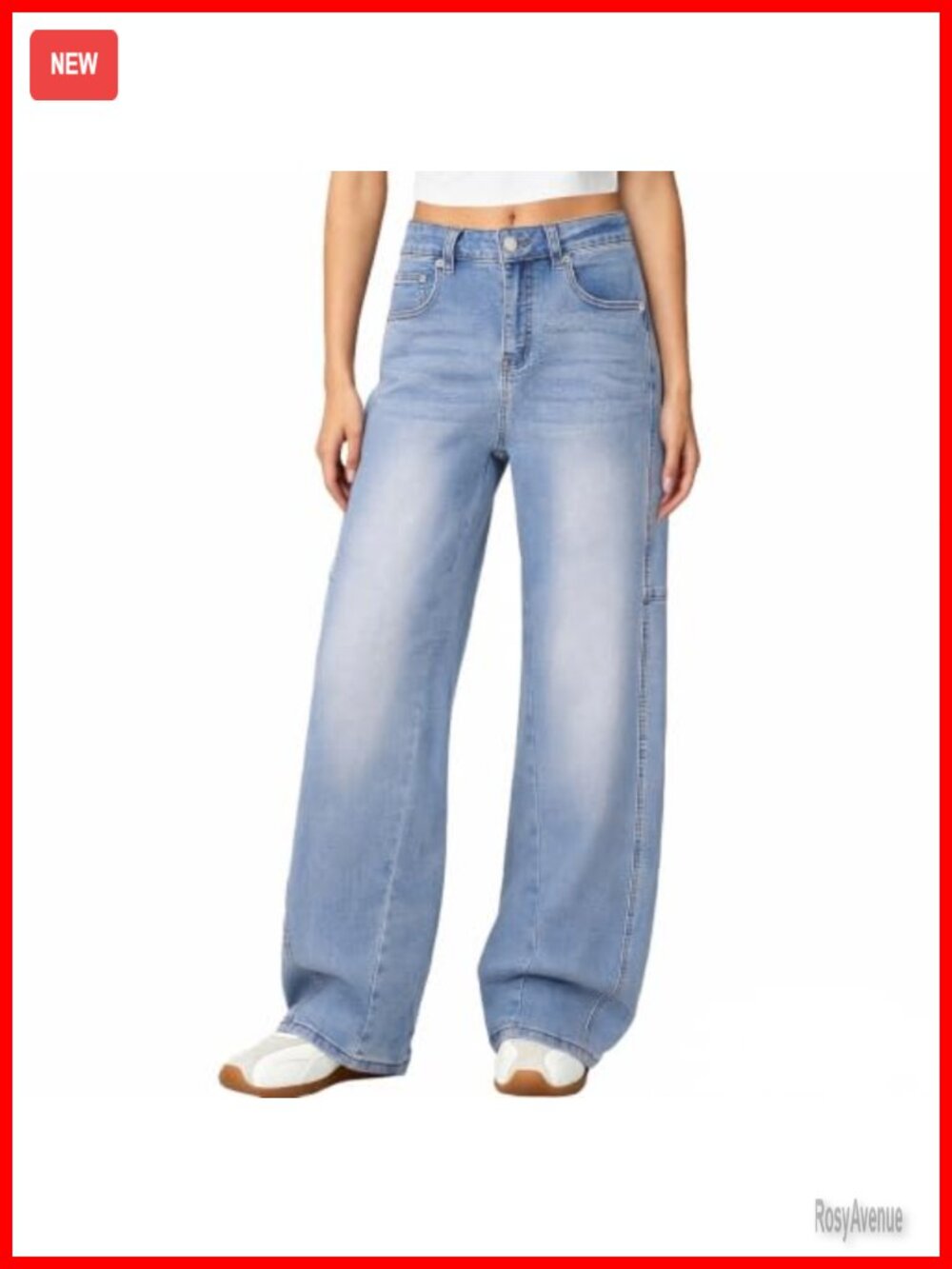 High Waisted Wide Leg Barrel Jeans Loose Fit Stretch Denim Pants